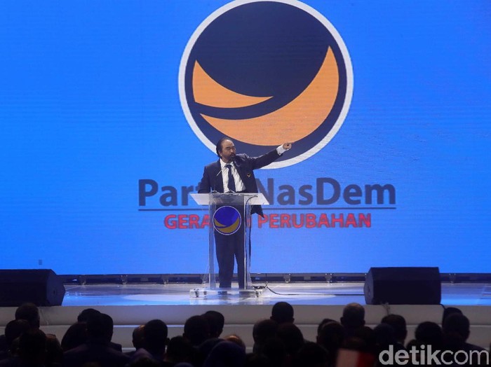 Partai NasDem menggelar Kongres II di JI Expo, Kemayoran, Jakarta Pusat, Jumat (8/11/2019). Kongres dibuka oleh Ketum Partai NasDem, Surya Paloh.