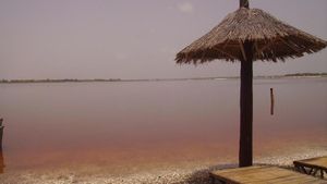 Foto: Danau Cantik Warna Milkshake Stroberi