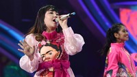 Pedangdut berusia 28 tahun itu pun mengaku jika dirinya naik 4 kg usai berlibur ke Thailand. Pool/Noel/detikFoto.