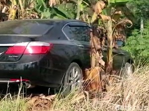 Polisi Amankan Sopir Sedan yang Nyelonong ke Kebun Warga