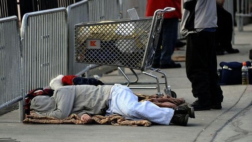 Sleeping on the streets of Las Vegas will be illegal in downtown and residential areas of the gambling city (AFP Photo/JEWEL SAMAD)