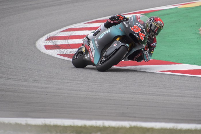 MONTMELO, SPAIN - JUNE 14: Jonas Folger of Germany and Petronas Sprinta Racing rounds the bend during the MotoGp of Catalunya - Free Practice at Circuit de Catalunya on June 14, 2019 in Montmelo, Spain. (Photo by Mirco Lazzari gp/Getty Images)