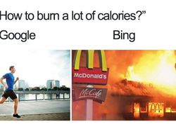 Meme Kocak Perbandingan Hasil Pencarian Google vs Bing