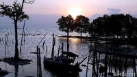 Kapal-kapal yang bersandar maupun burung yang terbang berkeliaran di sekitar kawasan tersebut membuat pemandangan matahari terbit semakin memesona.