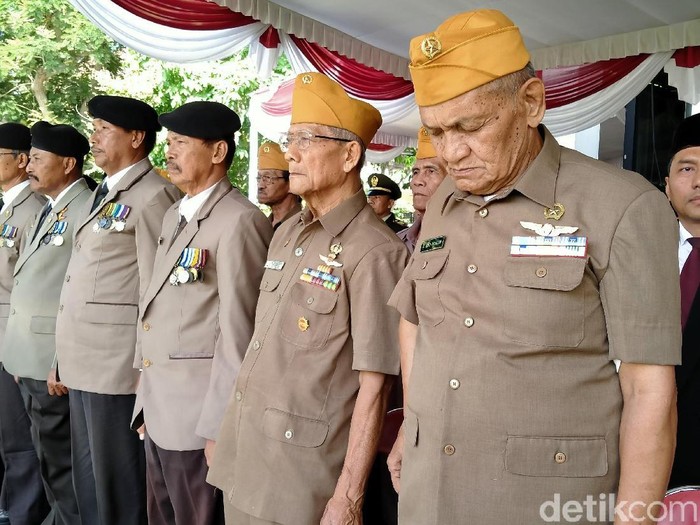 Para veteran di Klaten mengikuti ucapara Hari Pahlawan, Minggu (10/11/2019)