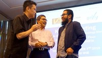 Hingga kini program yang tengah bergulir terus membidik startup calon binaannya demi mendukung bertumbuhnya ekonomi digital di Indonesia. Hadir dalam acara tersebut Chairman & Founding Partner XCel Asia Inc. Kevin Yu dan Direktur Utama PT Envy Technologies Indonesia Tbk, Dato’ Sri Mohd Sopiyan bin Mohd Rashdi bersama Kepala IDX Incubator, Aditya Nugraha. Foto: dok. BEI
