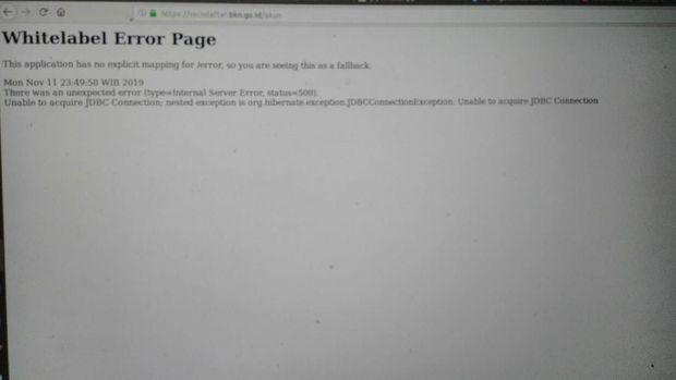 Situs Pendaftaran CPNS Eror