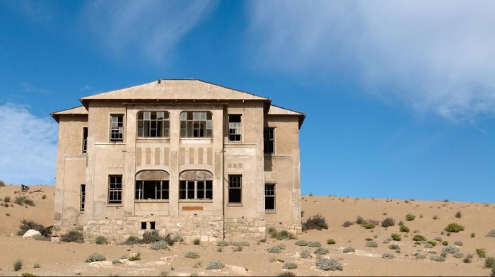 Abandoned House Full of Sand in the Ghost Town of Kolmanskop, Namibia
