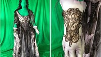 Baju penyihir yang dihias dengan rambut asli manusia. Dijual US$ 5.000 belum ongkir kalau Anda berminat. Istimewa/Dok. Boredpanda.