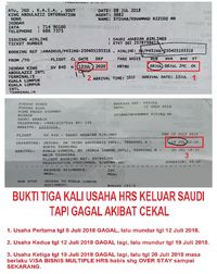 Foto tiket pesawat HRS