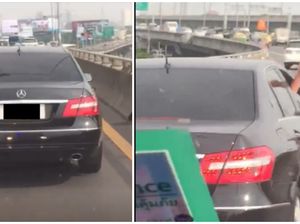 Tak Beri Jalan Ambulans, Sopir Mercedes-Benz Ini Malah Acungkan Jari Tengah