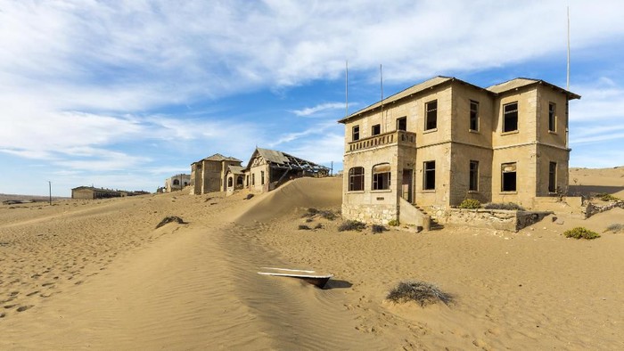 Abandoned House Full of Sand in the Ghost Town of Kolmanskop, Namibia