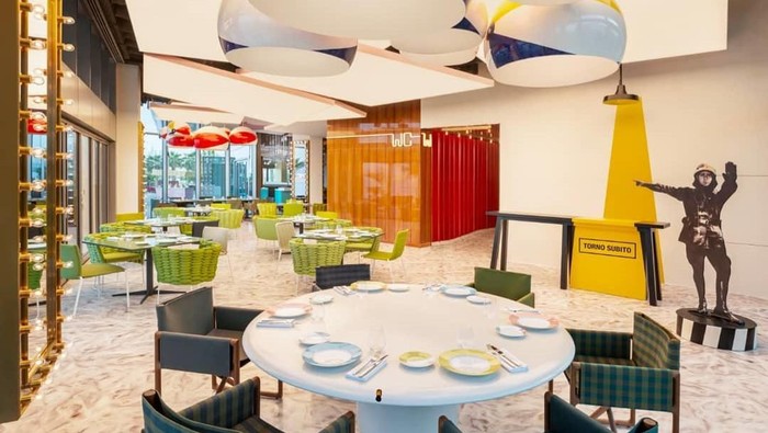 Restoran Torno Subito di Dubai milik celebrity chef Massimo Bottura Foto: Instagram/tornosubitodubai Restoran Torno Subito di Dubai milik celebrity chef Massimo Bottura Foto: Instagram/tornosubitodubai