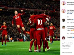 Euforia Pemain Liverpool Rayakan Kemenangan di Instagram