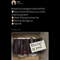 Pesan Lewat Ojol, Tulisan di Atas Kue Ini Bikin Geleng-geleng