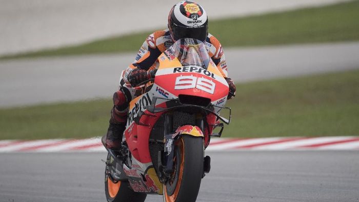 Jorge Lorenzo kesulitan mengatasi motor Honda tahun 2019 (Mirco Lazzari gp/Getty Images) Jorge Lorenzo kesulitan mengatasi motor Honda tahun 2019 (Mirco Lazzari gp/Getty Images)