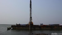 Peresmian pembangunan ini ditandai dengan ground breaking di laut kawasan Pantai Ria, Ancol, Jakarta Utara (Intan/detikcom)  