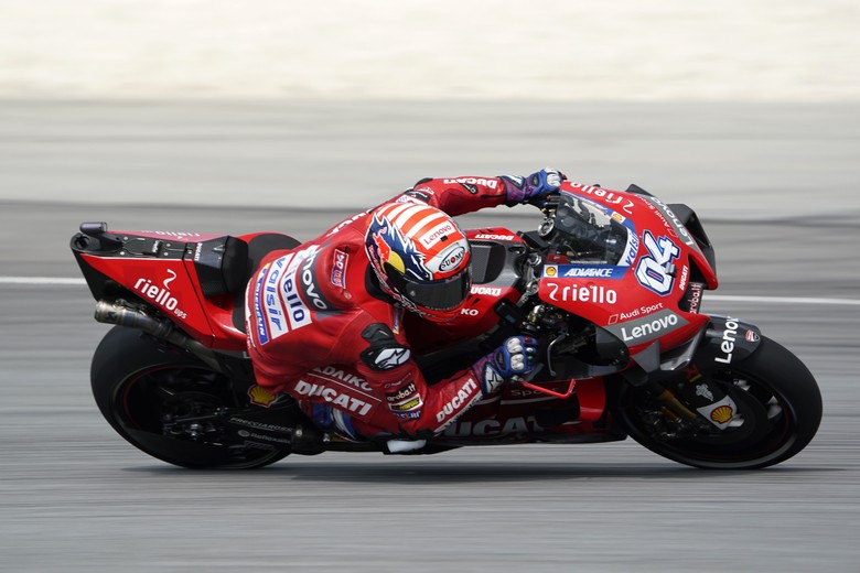 Motor Ducati di MotoGP yang ditunggangi Andrea Dovizioso. Foto: AP Photo/Vincent Thian Motor Ducati di MotoGP yang ditunggangi Andrea Dovizioso. Foto: AP Photo/Vincent Thian
