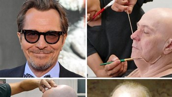 Gary Oldman dalam film Darkest Hour. Foto: Bored Panda