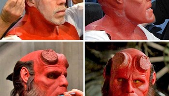 Ron Pelrman dalam film Hellboy. Foto: Bored Panda