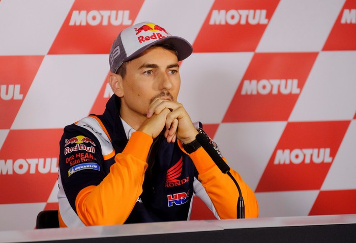 MotoGP - Jorge Lorenzo Press Conference - Circuit Ricardo Tormo, Cheste, Spain - November 14, 2019   Jorge Lorenzo during the press conference   REUTERS/Heino Kalis