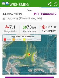 Gempa Malut Berpotensi Tsunami Dirasakan Cukup Kuat Di Halmahera Tengah