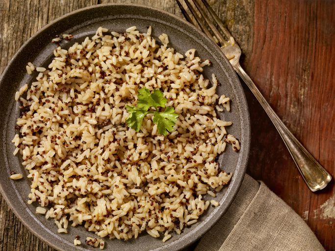 Quinoa Salad And Brown Rice-Photographed on Hasselblad H3D2-39mb Camera