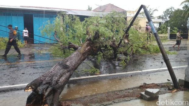 Hujan Angin, Papan Reklame dan Pohon Bertumbangan di Banyumas