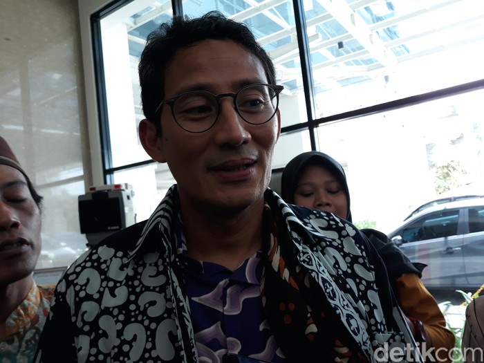 Wakil Ketua Dewan Pembina Partai Gerindra, Sandiaga Uno, di Bantul, DIY, Kamis (14/11/2019).