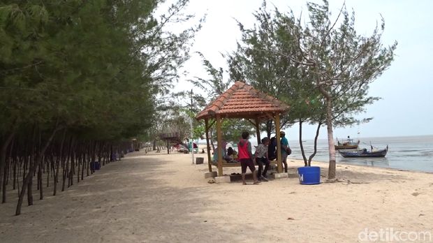 Kondisi bibir Pantai Wates, Rembang. 