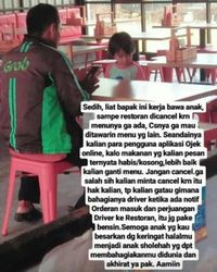 Hiks! Driver Ojol Ini Tetap Ingat Belikan Jus Anaknya Saat Kerja