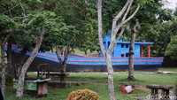 Pengungsi dari Vietnam atau yang kerap dijuluki sebagai manusia perahu (Vietnamese Boat People) antara tahun 1979 sampai 1996. Kapal untuk eksodus (Foto: Ahmad Masaul Khoiri/detikcom)