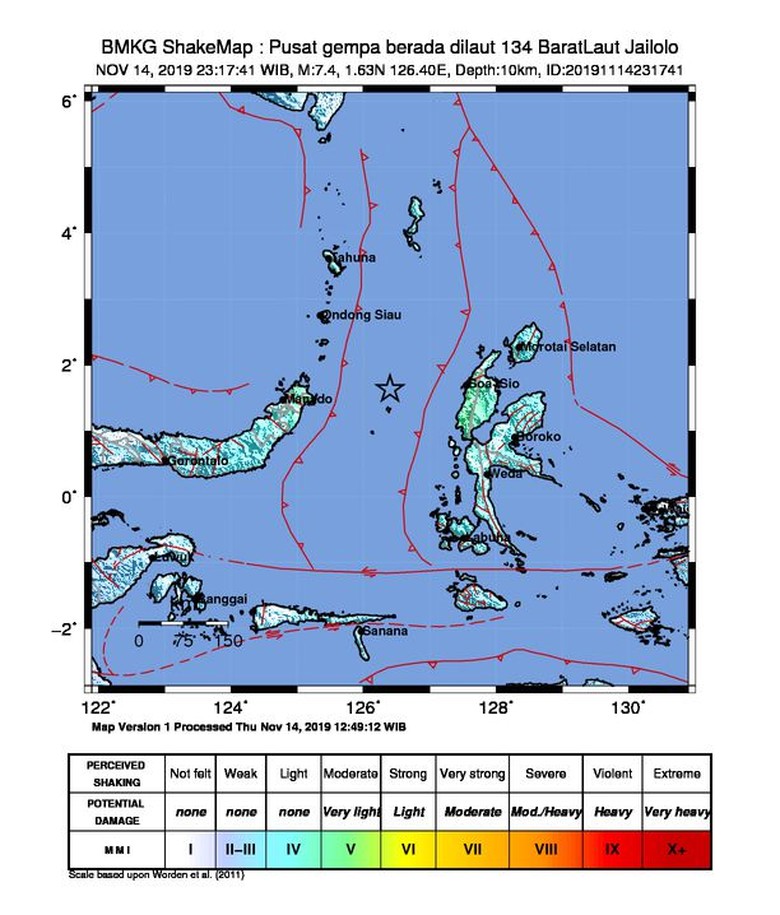 Update Terkini Gempa M 7,1 di Malut yang Berpotensi Tsunami