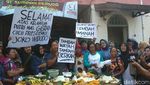 Momen Pedagang Pasar Gede Syukuran Kelahiran Cucu Jokowi