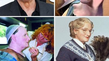 Robin Williams, di film Mrs Doubtfire. Foto: Boredpanda