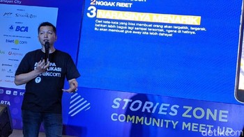 Pada kesempatan ini, dipaparkan bagaimana giveaway dapat menarik user tetapi juga dapat meningkatkan traffic website. (Agus Tri Haryanto/detikcom)