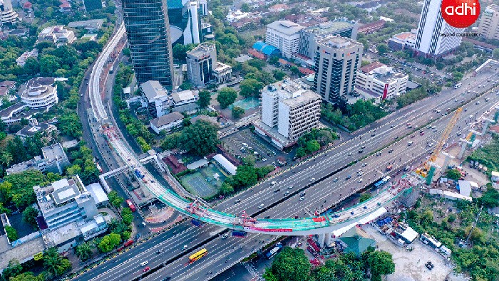  Jembatan Lengkung  LRT Kuningan Diuji Pakai 7 Gempa Besar Dunia