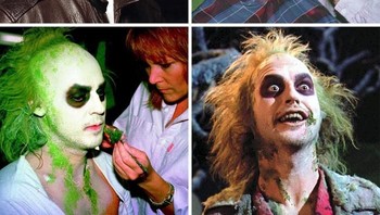 Michael Keaton, di film Beetlejuice. Foto: Boredpanda