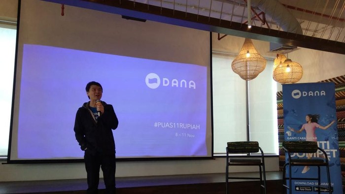 CEO DANA, Vincent Iswara memaparkan hasil dari program #Puas11Rupiah di Pesta DANA 11.11 Foto: Faidah Umu Safuroh CEO DANA, Vincent Iswara memaparkan hasil dari program #Puas11Rupiah di Pesta DANA 11.11 Foto: Faidah Umu Safuroh