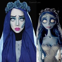 Salah satu karyanya yang paling terkenal adalah ketika berubah menjadi karakter Corpse Bride berikut. (Foto: Instagram @queenofluna)