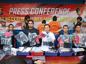 Polresta Tangerang Sita 1.697 iPhone Rekondisi Asal Singapura
