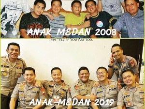 Viral! Reunian 11 Tahun 7 Anak Medan yang Kini Jadi Kapolres