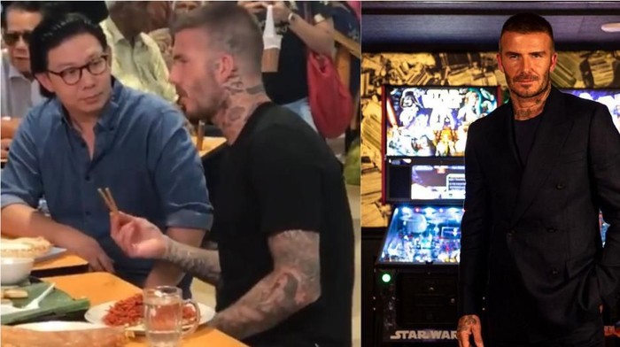 david beckham makan mie goreng