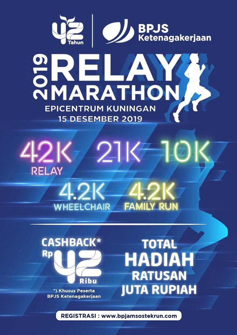 HUT Ke-42, BPJAMSOSTEK Gelar Relay Marathon HUT Ke-42, BPJAMSOSTEK Gelar Relay Marathon