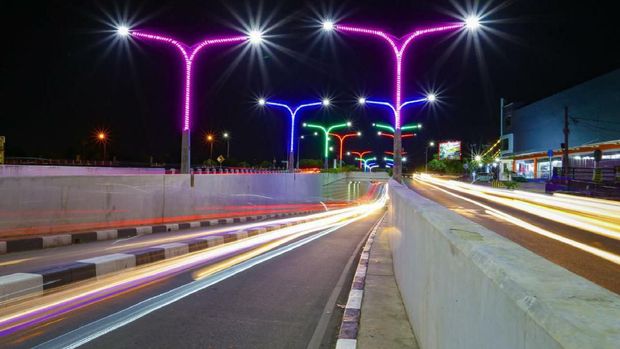 Ada Lampu Warna-warni Kece Sambut Wisatawan di Aceh