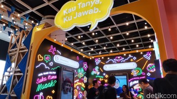 Booth dibuat semenarik mungkin dengan warna cerah. Foto: detikINET/Aisyah Kamaliah