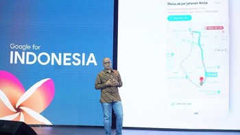 Chandu Thota, Engineering Director Google Maps memperkenalkan beragam fitur baru Google Maps di gelaran Google for Indonesia 2019.