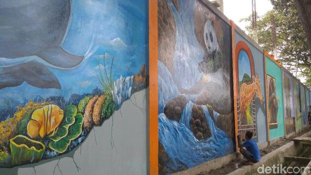 Mural di Jalan Polonia Medan Sumut