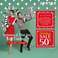 Di department store, pilihan yang lebih beragam bisa ditemukan. Dua department store yakni Centro dan Parkson pun bisa dijadikan destinasi belanja. Menjelang Natal, keduanya menawarkan diskon hingga 50% sampai 5 Januari 2020. Foto: Twitter/Instagram