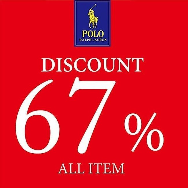 Ralph Lauren masih menawarkan diskon. Tak tanggung-tanggung, diskon yang ditawarkan hingga 67% untuk semua itemnya. Dapatkan penawaran menarik ini hingga 28 November 2019. Foto: Instagram